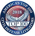 America's top 100 civil defense litigators 2018