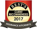 Best's client recommended 2017 insurance attorneys