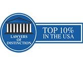 Lawyers of Distinction: top 10% in the USA